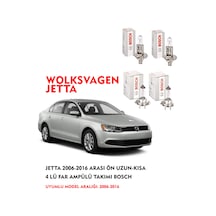 JETTA 2008 MODEL ÖN UZUN-KISA 4 LÜ FAR AMPÜLÜ TAKIMI BOSCH