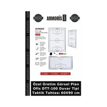 Özel Üretim Görsel Plan Ofis Dtt-100 Duvar Tipi Taktik Tahtası 60x90 Cm Çok Renkli
