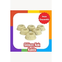 Silikon 6 Lı Muffin Kalıbı Krem Silikon Bej Diğer