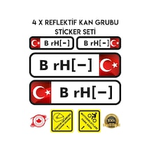 TR B rH - Reflektif Kan Grubu Seti Sticker Çınar Extreme