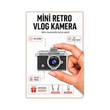 Solvis Mini Dijital Kamera Retro Tasarım Hd Video Selfie Çekim 180 Döndürülebilir Ekran Taşınabilir Kamera