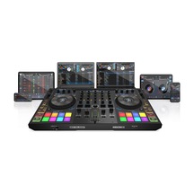 Reloop Mixon 8 Pro 4-kanallı Profesyonel Hybrid Dj Controller Serato Dj Pro & Algoriddim Djay Pro Ai Mac, Pc, Apple iOS & Android Uyumlu