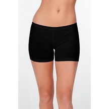 3 Adet Çift Kaplan Bayan Elastanlı Kısa Şort Boxer 627 Siyah