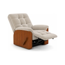 Smarto Relax Ticino Manuel Mekanizmalı Ayak Uzatmalı Ahşap Yan Panelli Polyester Tv Koltuğu Baba Koltuğu Ekru