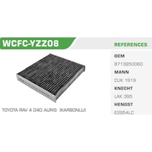 WINKEL WCFC-YZZ08 Polen Filtresi Corolla Uyumlu 07-11 Auris 07-11 Yaris 06-11 Rav4 06-11 LandCruiser 08- Hilux 08- / Range Rover 12-