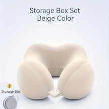 Fochsia Beige U Şeklinde Boyun Yastığı Hafif Taşınabilir Yavaş Geri Tepkili Memory Foam