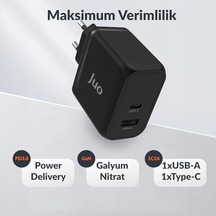 65w Gan Usb-c + Usb-a Şarj Aleti & İpad & & Notebook Uyumlu Pd Hızlı Şarj Cihazı