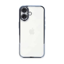 Apple iPhone Uyumlu  16 Plus Uyumlu Kılıf Lensli Silikon - Açık Mavi