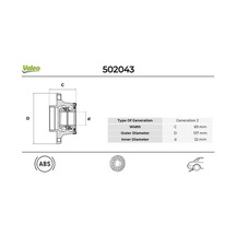 Valeo 502505 Arka Tekerlek Poryası Audi A3 1.6 2003.06 2007.09 1t0501611an