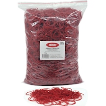 Ekoset Kauçuk Paket Ambalaj Toka Para Lastiği 40Mm Kırmızı 1Kg