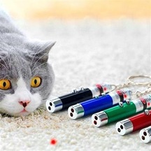 Petinka 3 Fonksiyonlu Kırmızı Beyaz Işıklı Led Lazer Kedi Köpek Oyuncak Anahtarlık