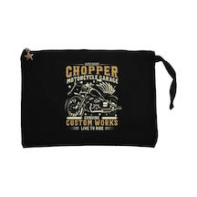West Coast Chopper Motorcycle Siyah Clutch Cüzdan / El Çantası Siyah