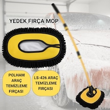 Coofbe Yedek Araç Yıkama Fırça Bezi, Oto Temizleme Fırçası Yedek Mop, Çizmez, Süper Emici, Kolay Tak-çıkar 1 Adet