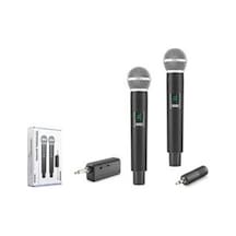 Hadron Hdx2802 Uhf Kablosuz 2 Mikrofonlu Set 6.35 Mm Siyah