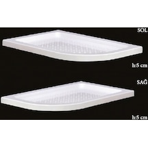 Alika - Asimetrik Flat Duş Teknesi H 5 80X110 Sağ Oval Flat Duş Teknesi