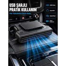 Araç Koltuk Başlığı Soğutucu Fan 5 Kademeli Hız Ayarlı Usb Şarjlı Boyun Serinletici Çokrenkli