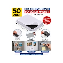 50 Adet Kendinden Yapışkanlı Fotoğraf Magneti 10x15 Cm Kesilebilir Levha Mıknatıs