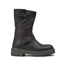 Deery Hakiki Deri Yeşil Kadın Bot - 01805Zysle01 Yeşil