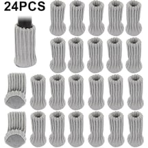 24 Adet Örme Sandalye Ayağı Çorapları Mobilya Masa Ayakları Gri Diğer