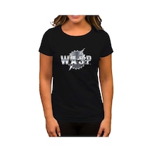 WASP Logo Siyah Kadın Tişört Siyah