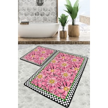 Habena Banyo Halısı Djt 2 Li Set Çok Renkli