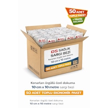 Sargı Bezi 10x10 Metre 50 Li Koli Kenarları Örgülü Özel Dokuma Toplu Paket