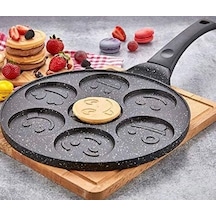 Granit Yüz Emojili Pankek Tava 28 Cm Döküm Granit Pankek Tavası Diğer