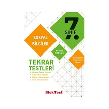 7.Sınıf Sosyal Bilgiler Tekrar Testleri- Bloktest Yayınları