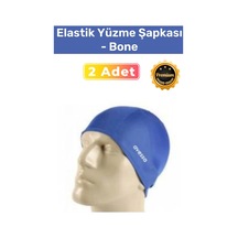 Avessa Özel Üretim Su Geçirmez Silikon Yüzücü Havuz Ve Deniz Bonesi Elastik Yüzme Şapkası 2'li Set Çok Renkli