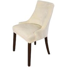 Suntek Streç Kanatlı Yeniden Kullanılabilir Sandalye Koltuk Örtüsü Slipcover Bej Beyaz