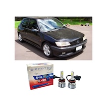 Peugeot 306 Led Xenon Uzun + Kısa Far Ampulü H4 Duo Yeni Seri Beyaz 1993-1996