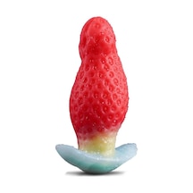 Red Fox Çilek Tasarımlı Silikon Anal Plug Büyük Renkli, Eğlenceli Ve Konforlu Deneyim