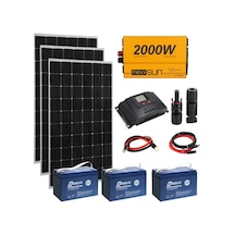 Kamusolar Büyük Buzdolabı Solar Bağ Evi Paketi Tv+ Aydınlatma + Telefon Laptop