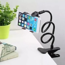 Telefon Tutucu 360 Derece Haraket Edebilen Kelepçeli Montaj, Esnek Kollu Telefon Tutucu, Yatak Odası Masaüstü Ofis Kütüphane Mutfak Kolay Kurulum Esnek Ve Güçlü Çok Amaçlı Evrensel Telefon Tutucu Diğer