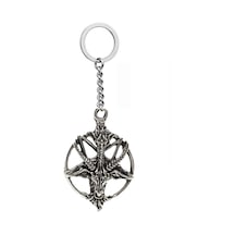 Ters Pentagram Keçi Kafası Anahtarlık