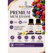 Premium Mum Esansı 5 Cc 2'li Set - Orman Meyvesi, Vanilya - Soya Wax, Parafin, Jel Wax Ve Bal Mumu Uyumlu Bkfab2omvn5 Karışık