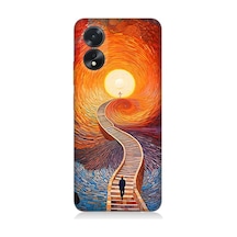 Oppo A38 Uyumlu Işıklı Yol  Desenli Silikon Kılıf