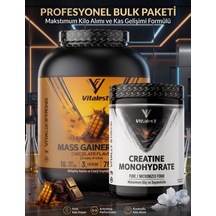 Vitalest Profesyonel Bulk Paketi: Çikolata Aromalı Mass Gainer & Saf Mikronize Creatine Monohydrate Maksimum Hacim Seti