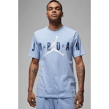 Nike Jordan Air Stretch Mens Ss Crew Blue Logolu Erkek Tişört Mavi Mavi