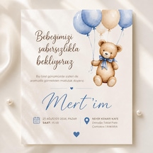 1000 Adet Ekonomik Baby Shower Davetiyesi Ve Zarf 02