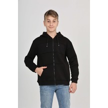 Toontoy Erkek Çocuk Imposıtıve Baskılı Hırka Siyah