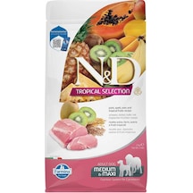 N&D Tropical Selection Düşük Tahıllı Domuz Etli Tropikal Meyveli Orta Büyük Irk Yetişkin Köpek Maması 2 KG