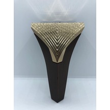 Plastik,venedik 15cm Ceviz-gold Koltuk,baza,mobilya Ayağı 4 Adet