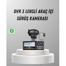 Üç Kameralı Araç Dvr Full Hd Gece Görüşlü Ve 2 İnç Ips Ekranlı 85284469