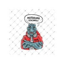 Wrn32 Motoruma Dokunma Kizgin Dinazor Sticker