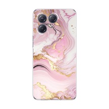 Tecno Pova 7 Ultra 5g Uyumlu Pembe Mermer Baskılı Silikon Kılıf