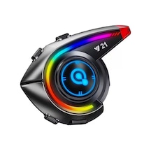Vtn-21 Y21 Rgb Işık Efektli Intercom Bluetooth Motosiklet Kask Kulaklığı Intercom Kulaklık