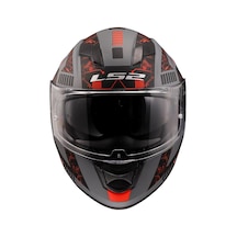 Ls2 Stream Evo Tect Mat Gri - Siyah - Kırmızı Kask