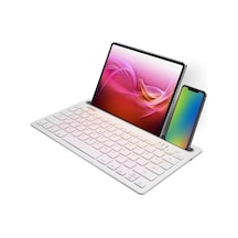 Kb-bt82 Q Kablosuz Beyaz/gümüş Mac/win/android/ıos Uyumlu Bluetooth Ultra İnce