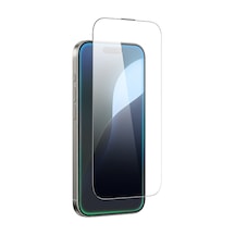 Apple Uyumlu   iPhone 16 Plus Amazingthing Titan Şeffaf Hd Görünümlü Temperli Cam Ekran Koruyucu Siyah